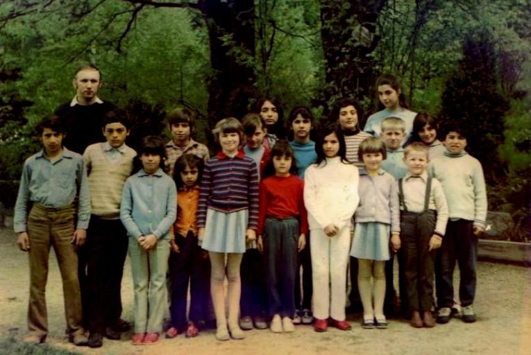Václav Dolenský a&nbsp;jeho žáci v&nbsp;roce 1973